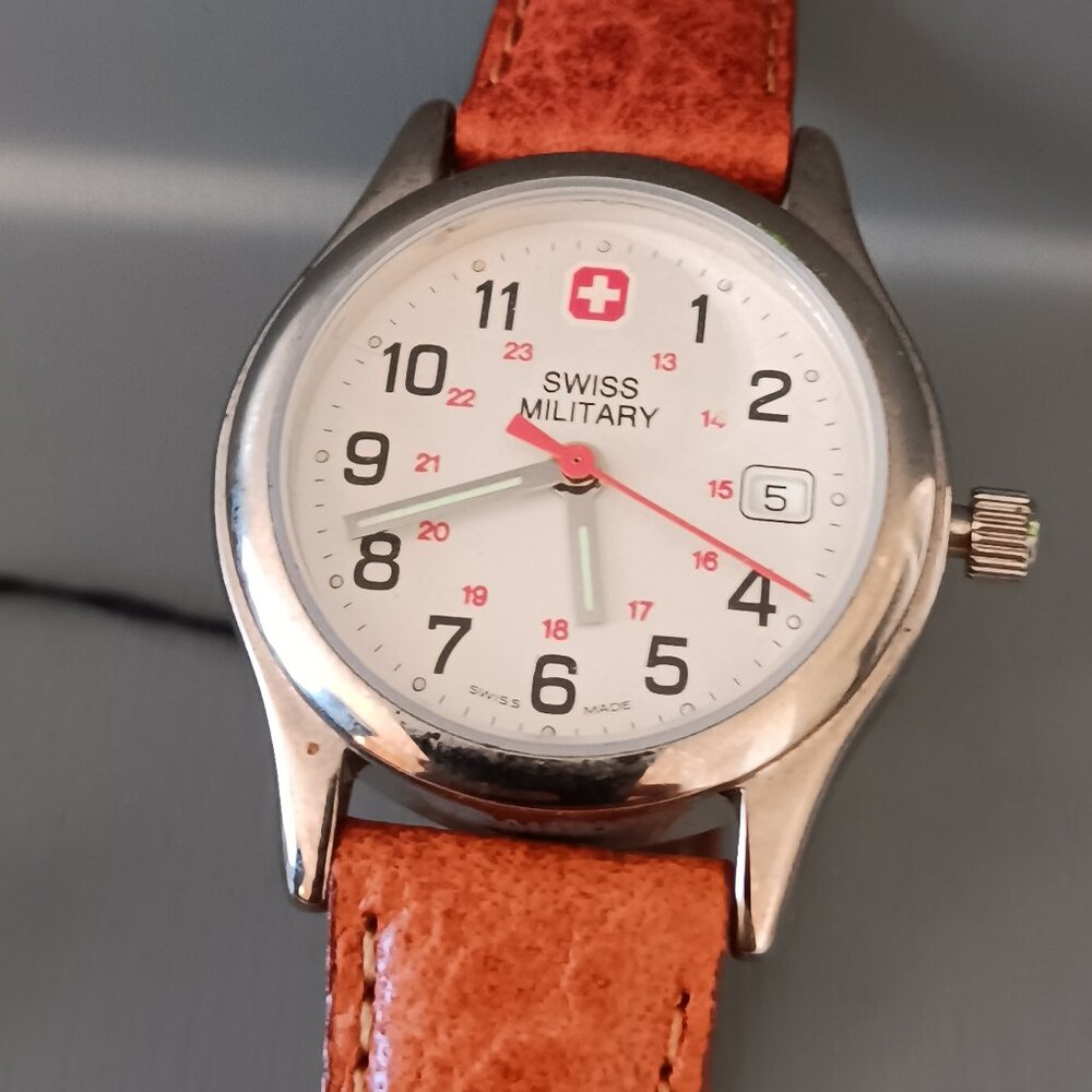 Women's White Face Swiss Military Quartz Watch